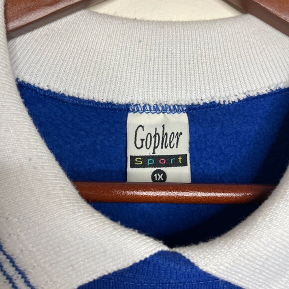 Vintage Blue Bear Collared Crewneck Woman 1XL - Picture 4 of 6